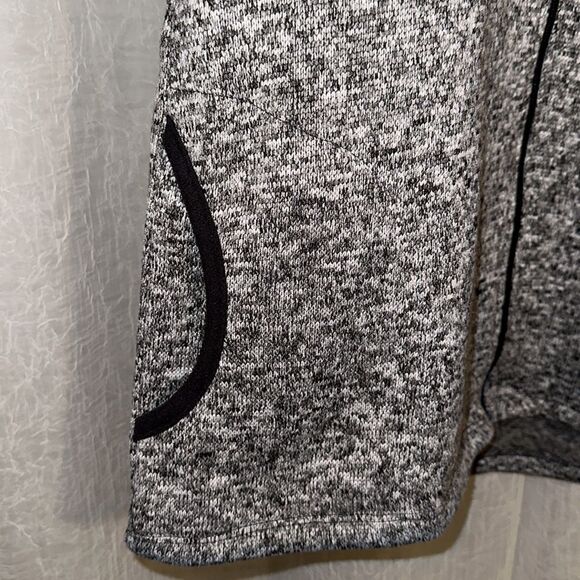 Stan Herman L Knit Silver Gray Heathered Fleece Inner Full Zip Sweatshirt - Picture 6 of 13
